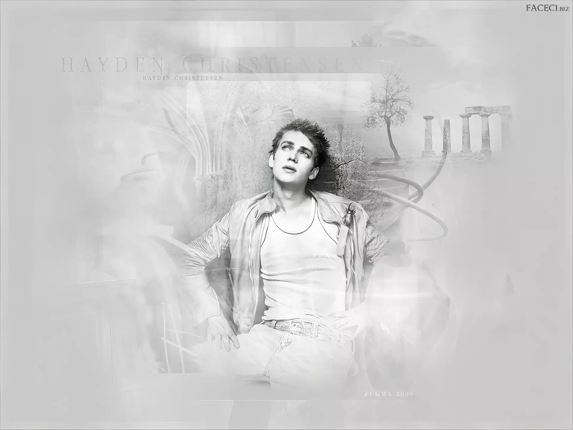 Hayden Christensen, biała koszulka